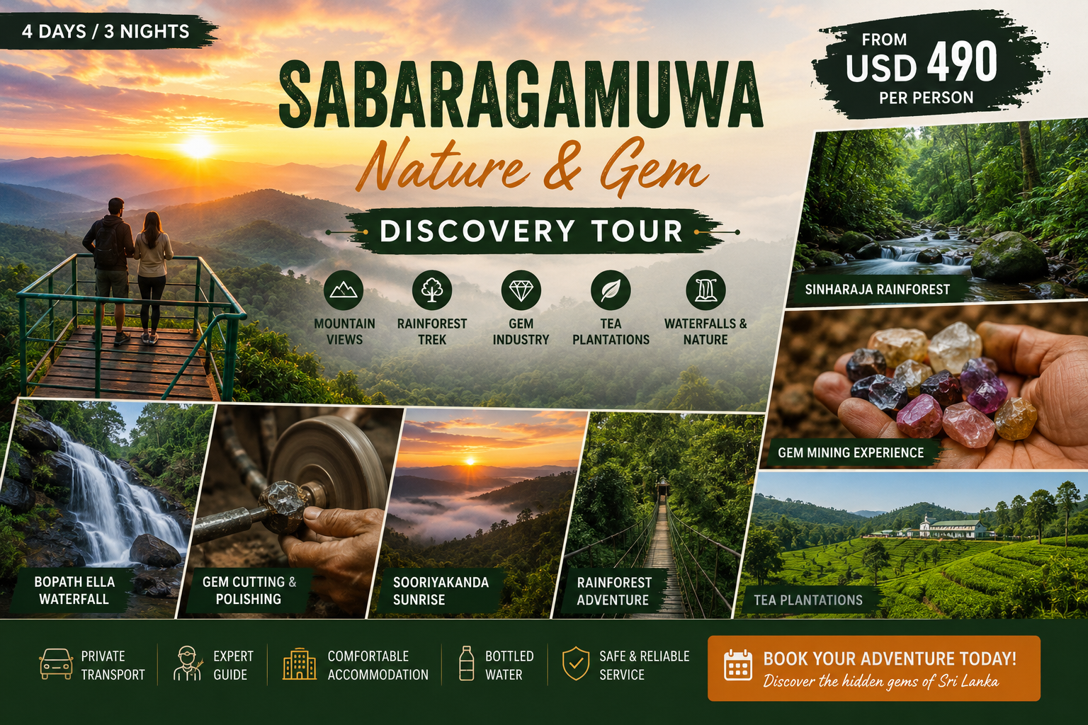 4-Day Sabaragamuwa Nature & Gem Discovery Tour